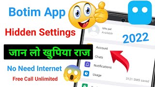 Botim App Hidden Settings  Free Video Calling App 2022  Botim Privacy Settings [upl. by Sorcim]