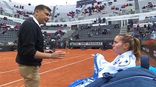 SOFIA KENIN CUSSES OUT UMPIRE TWICE AND REFUSES TO PLAY SUPERVISOR CALLED TO THE COURT MAY 9 2024 [upl. by Neuburger]