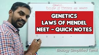 Genetics  Laws of Mendel  Tamil  Senthilnathan [upl. by Adriel]