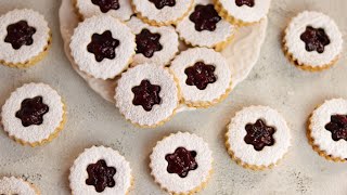 Perfect Linzer Cookies  Linzer Cookies With Almonds [upl. by Emmaline390]