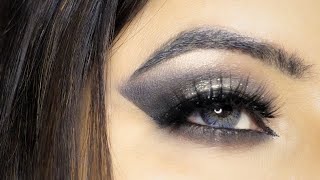 Silver Smokey Eyemakeup Tutorial  Step by Step Hooded Eyemakeup  Night Party Makeuppigmentplay32 [upl. by Neerol]