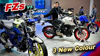 Yamaha FZS V5 😲 3 New Colour Blue Green amp White  Best in 150 CC Segment [upl. by Kursh]