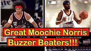 Houston ROCKETS MOOCHIE NORRIS with Crazy Buzzer Beaters [upl. by Stambaugh]