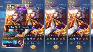 GLOBAL 1 LANCELOT PERFECT ONE SHOT BUILD FOR SOLO RANK 2024  auto winstreak [upl. by Aeneas]