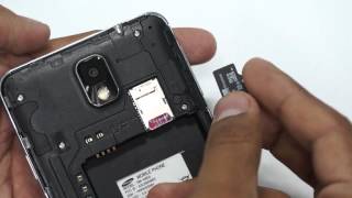 How to Insert SIM Card amp MicroSD Card in Samsung Galaxy Note 3 [upl. by Elconin]