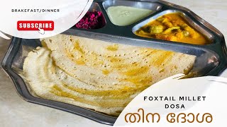 A perfect Foxtail Millet Dosa with out Rice or Pohaതിന ദോശ [upl. by Almeria]