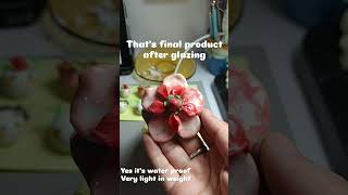 Airdry clay glazing for handmade business 🌱dailyvlog art tutorialbusiness smallbusiness [upl. by Havard]