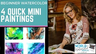 Paint 4 mini landscape paintings full of color and learn color theory in the process [upl. by Rolyks]