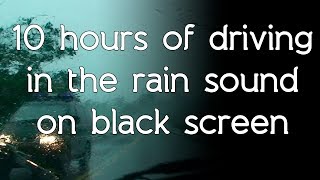 🎧 Driving in the rain sounds on black screen dark screen high quality white noise ASMR [upl. by Aloap]