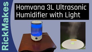 Homvana 3L Ultrasonic Humidifier with Light [upl. by Yniatirb155]