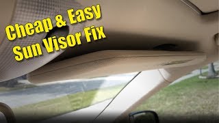 Cheap and Easy Sun Visor Fix  lazy sun visor [upl. by Brina]