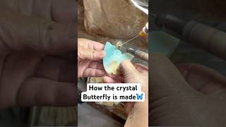 This is how the crystal butterfly is made🦋🔮❤️ crystalfactory crystalbutterfly [upl. by Vernice]