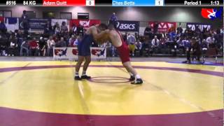 2011 US Open SAT GR 84 KG Adam Quitt vs Chas Betts Champ Round 2 [upl. by Young]