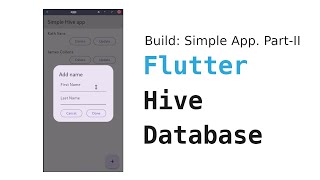 Flutter Simple App with Hive PartII [upl. by Ssej608]