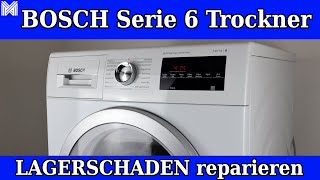 Bosch Serie 6 Trockner mit Lagerschaden amp BH Bügel hinter Trommel  Trockner zerlegen und reinigen [upl. by Latreese]