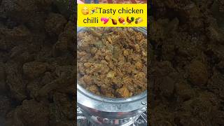 Zaika chilli chicken kachicken chilli recipezaika shadi kaviral shorts food nonveg chicken [upl. by Ellehcer]