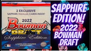 2022 Bowman Draft Sapphire Edition Hobby Box 2 Parallels Per Box Top Prospects in the MLB [upl. by Yoral]