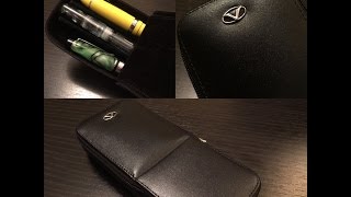 Visconti quotDream Touch Leatherquot 3 pen case review [upl. by Worsham]