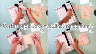 Tem como cortar papelão na guilhotina facão manual [upl. by Fadil]