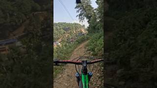 CRASHED😡 mtb goviral automobile mtbnepal downhill shorts [upl. by Ahsenaj]