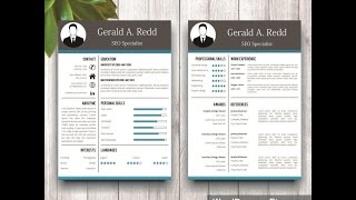 Professional Resume Template for Microsoft Word [upl. by Eilzel181]