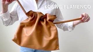 Loewe Flamenco Large Tote Warm Desert Full Review  Mod Shots  What Fits Best Luxury Tote [upl. by Esnohpla952]