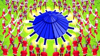 Mega CANNON vs 10000 PEASTANTS Totally Accurate Battle Simulator [upl. by Godderd]