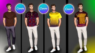 How To Change clothes Colour Tshirt color in canva Canva effect GDLEDITZ Canva Tutorial 5min [upl. by Eisenstark]