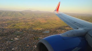 Sunset Landing in the Silicon Valley  Southwest 737700  San Jose SJC [upl. by Annatsirhc]