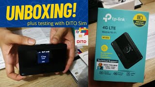 UNBOXING TPLINK 4G LTE MOBILE WIFI M7350  DITO SIM [upl. by Yarezed155]