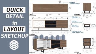 Layout SketchUp Lesson32 How to do quick detail in Layout sketchup [upl. by Yxel]