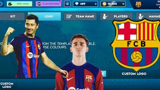 DLS 24  BARCELONA KITS AND LOGO  How to import kit and logo in dls24 [upl. by Acinomaj]