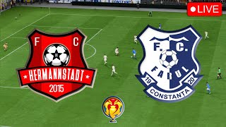 FC Hermannstadt Vs Farul Constanta LIVE🔴Cupa Romaniei 202425🔴Meci Live Azi [upl. by Algy]