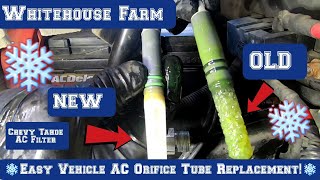 How To Replace A AC Orifice Tube On A Chevy Tahoe Diy [upl. by Nylrahc38]