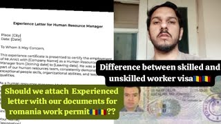 Difference between skilled and unskilled worker visa  Experienced letter attachment detail [upl. by Ecirahc579]