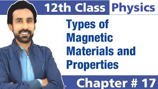 Paramagnetic Diamagnetic and Ferromagnetic Materials  12th Class Physics  Chapter 17 [upl. by Clougher]