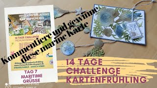 Maritime Grußkarte mit Unruhe basteln Stampin Up Wie Muscheln DIY Anleitung [upl. by Slinkman484]