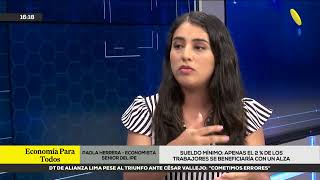 RPP Entrevista a Paola Herrera economista del IPE sobre la remuneración mínima en el Perú [upl. by Waligore737]