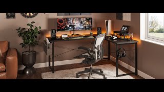 ODK L Shaped Desk with Monitor Shelf  Install Video [upl. by Broucek]