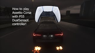 Assetto Corsa  How To Play Assetto Corsa with PS5 DualSense Controller [upl. by Madalena]