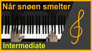 Når snøen smelter  Astrid S Intermediate piano cover [upl. by Eidolem332]