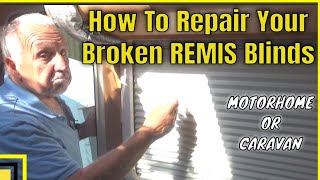 How To Repair Your Old Broken Remis Window Blinds  Motorhome And Van Life [upl. by Zenger]