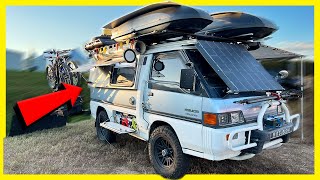 Amazing Tiny Home Couple Converts Mitsubishi Delica Minivan Into A Micro Camper Van [upl. by Licna100]