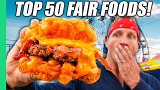 Must Try Before You Die USAs TOP 50 INSANE Fair Foods [upl. by Aytnahs438]