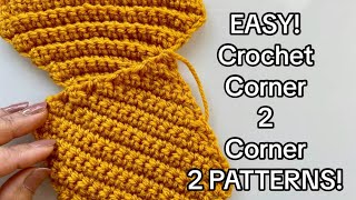 CROCHET CORNER TO CORNER PATTERNS [upl. by Clementas347]