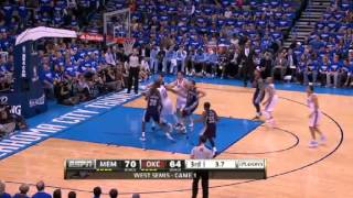 NBA CIRCLE  Memphis Grizzlies Vs Oklahoma City Thunder Game 1 Highlights  5 May 2013 NBA Playoffs [upl. by Chura]