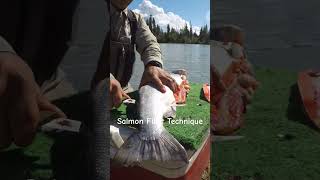 Salmon Fillet Technique with Fish Em LLC alaska fishing salmon [upl. by Sterner]