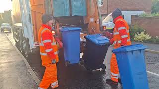 veolia wyre council bin lorry on paper and card recycling YAE [upl. by Aisek181]