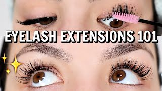 EYELASH EXTENSIONS 101  Everything You NEED To Know About Eyelash Extensions [upl. by Assillim236]