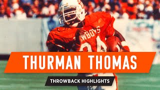 Thurman Thomas College Highlights  Cowboy Football Throwback Highlights [upl. by Barbra]